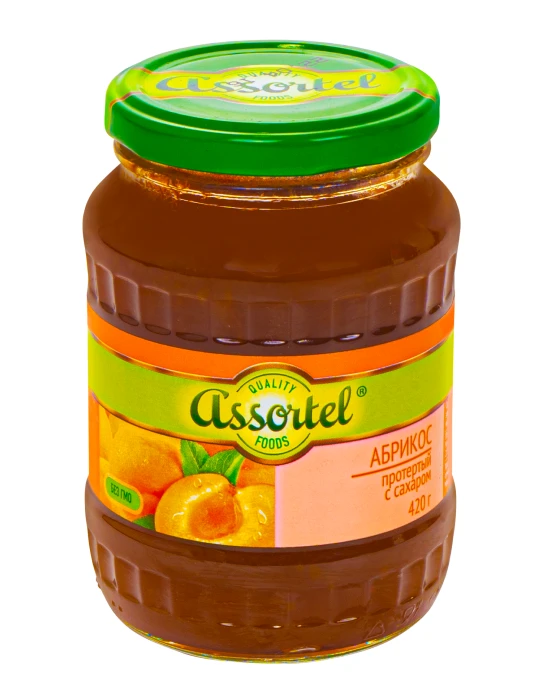 Apricot mashed with sugar, 400 g