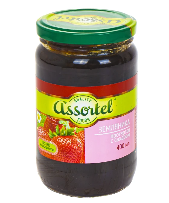Strawberries purée with sugar, 400 g