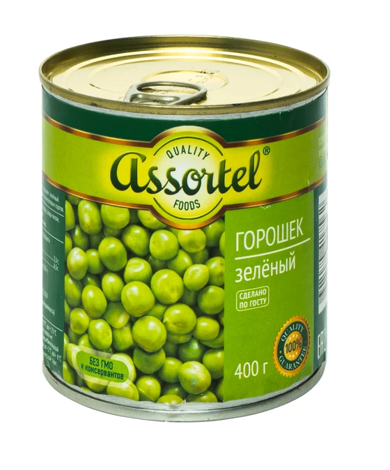Canned peas , 400 g